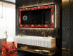Dekorativ Spegel Med Belysning - Fiery Reflections