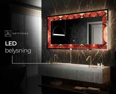 Dekorativ Spegel Med Belysning - Fiery Reflections #6