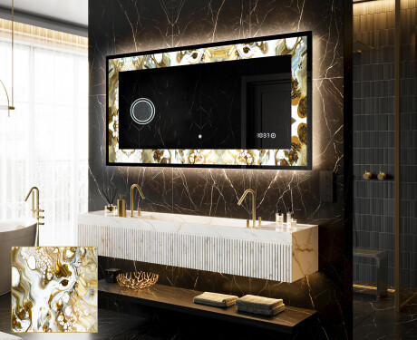 Dekorativ Spegel Med Belysning - Golden Streaks