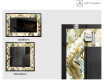 Dekorativ Spegel Med Belysning - Golden Streaks #2
