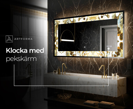 Dekorativ Spegel Med Belysning - Golden Streaks #8
