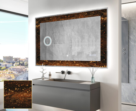 Dekorativ Spegel Med Belysning - Amber Shell