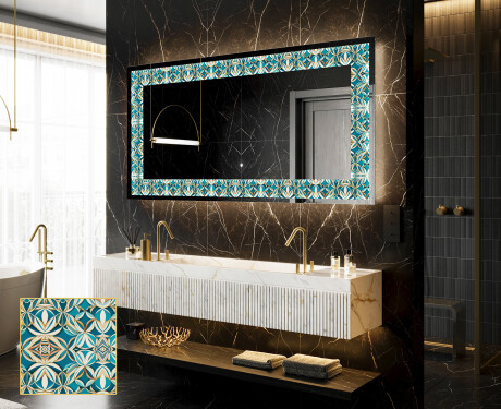 Dekorativ Spegel Med Belysning - Floral Elevations