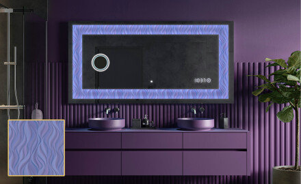 Dekorativ Spegel Med Belysning - Colorful Ruffles