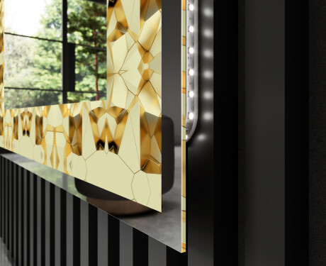 Dekorativ Spegel Med Belysning - Glow Geometry #3