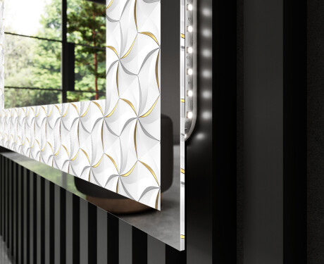 Dekorativ Spegel Med Belysning - Dynamic Whirls #3