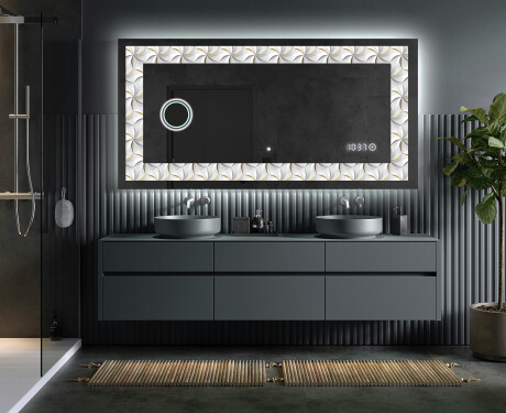 Dekorativ Spegel Med Belysning - Dynamic Whirls #5