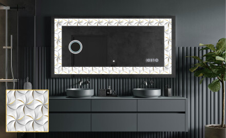 Dekorativ Spegel Med Belysning - Dynamic Whirls