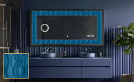 Dekorativ Spegel Med Belysning - Whirling Lines