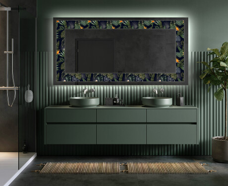 Dekorativ Spegel Med Belysning - Vintage Leaves #5