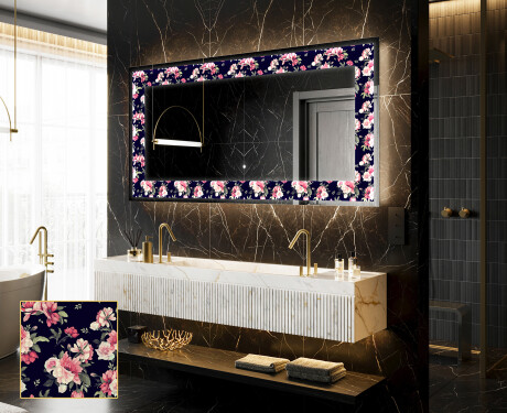 Dekorativ Spegel Med Belysning - Floral Layouts
