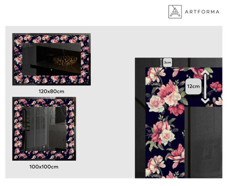Dekorativ Spegel Med Belysning - Floral Layouts #2