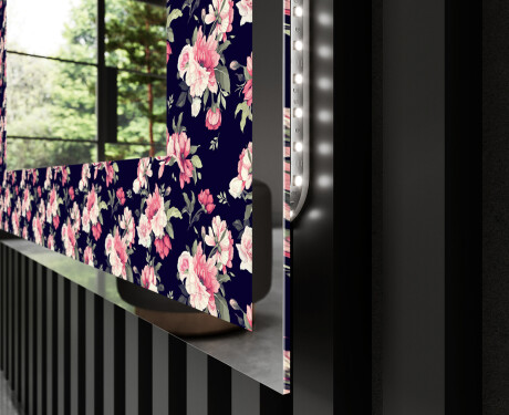 Dekorativ Spegel Med Belysning - Floral Layouts #3