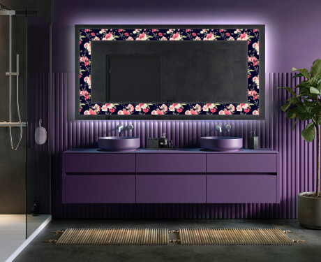 Dekorativ Spegel Med Belysning - Floral Layouts #5