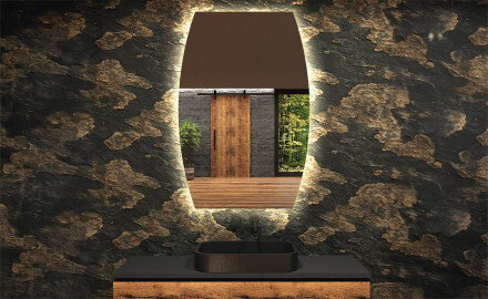 LED Badrumsspegel med oregelbunden form M221