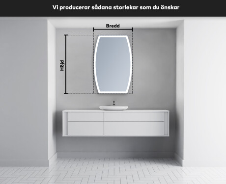 LED Badrumsspegel med oregelbunden form M222 #4