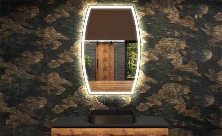 LED Badrumsspegel med oregelbunden form M222