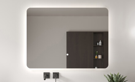 Spegel Med LED-Belysning L60 80x60 cm, Touch-brytare
