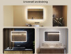 Badrumsspegel med LED-belysning Spegel 100x70cm med Dual color, Touch-brytare, Värmemattor, Bluetooth högtalare L141 #2