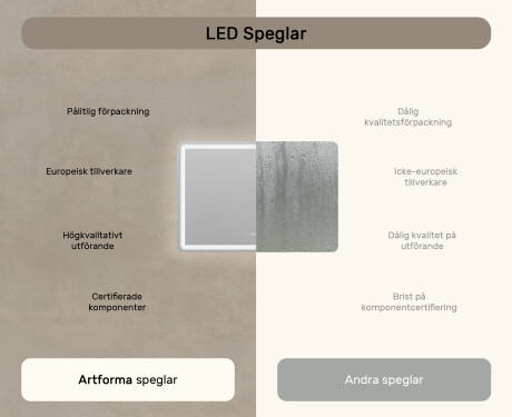 Badrumsspegel med LED-belysning Spegel 100x70cm med Dual color, Touch-brytare, Värmemattor, Bluetooth högtalare L141 #7