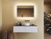 Badrumsspegel med LED-belysning Spegel 100x70cm med Dual color, Touch-brytare, Värmemattor, Bluetooth högtalare L141 #9