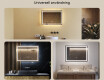 Badrumsspegel med LED-belysning Spegel 70x50cm med Dual color, Touch-brytare, Värmemattor - L49 #2