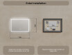 Badrumsspegel med LED-belysning Spegel 70x50cm med Dual color, Touch-brytare, Värmemattor - L49 #8