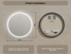 Rundt badrumsspegel med LED-belysning 80 cm med Dual color, Touch-brytare #7