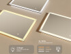 Rektangulärt badrumsspegel med LED-belysning 80x60 cm med Dual color, Touch-brytare #3