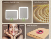 Rektangulärt badrumsspegel med LED-belysning 80x60 cm med Dual color, Touch-brytare #5