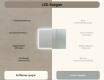 Rektangulärt LED-upplyst badrumsspegel 100x70 cm med Dual color, Touch-brytare #6