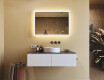 Rektangulärt LED-upplyst badrumsspegel 100x70 cm med Dual color, Touch-brytare #8