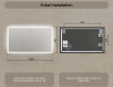 Rektangulärt badrumsspegel med LED-belysning 120x70 cm med Dual color, Touch-brytare #7