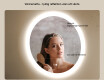 Rundt badrumsspegel med LED-belysning 80 cm med Dual color, Touch-brytare, Värmemattor #5