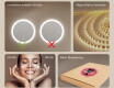 Rundt badrumsspegel med LED-belysning 80 cm med Dual color, Touch-brytare, Värmemattor #6