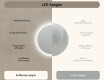 Rundt badrumsspegel med LED-belysning 80 cm med Dual color, Touch-brytare, Värmemattor #7