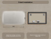 Belyst badrumsspegel 60x80/80x60 cm med neutral ljusfärg 4500K #6