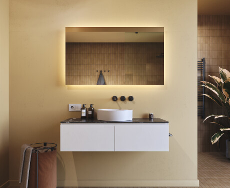Belyst badrumsspegel 60x80/80x60 cm med neutral ljusfärg 4500K #7