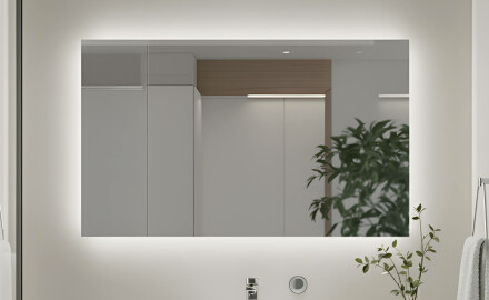 Belyst badrumsspegel 60x80/80x60 cm med neutral ljusfärg 4500K