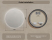 Rund belyst badrumsspegel 60 cm med neutral ljusfärg 4500K #6