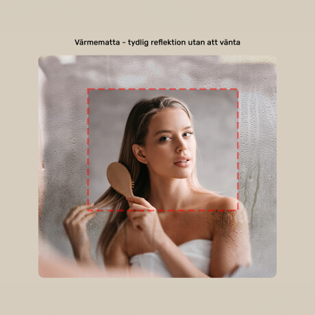 Oval LED-belyst spegel – 50x80/50x100 cm i en silverfärgad aluminiumram #6