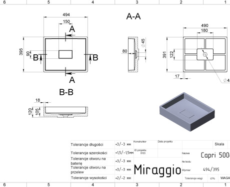 Handfat CAPRI MIRASOFT