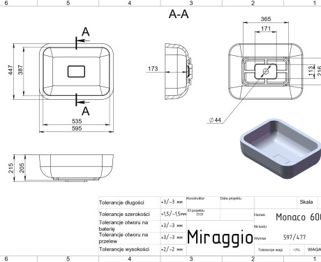 Handfat MONACO MIRASOFT