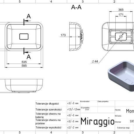 Handfat MONACO MIRASOFT #1