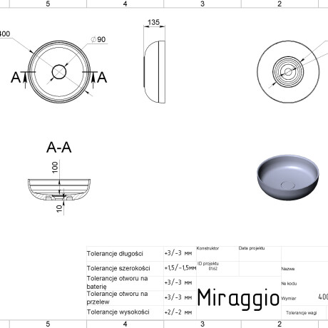 Handfat MOON MIRASOFT #1