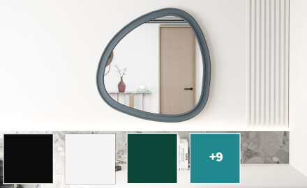 Oregelbunden spegel med MDF-ram L302