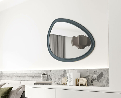 Asymmetrisk spegel med dekorativ MDF-ram L304