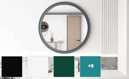 Rund spegel med MDF-finish L300