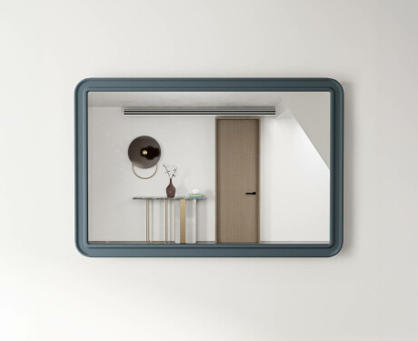 Rundat spegel med MDF-ram L299 #7