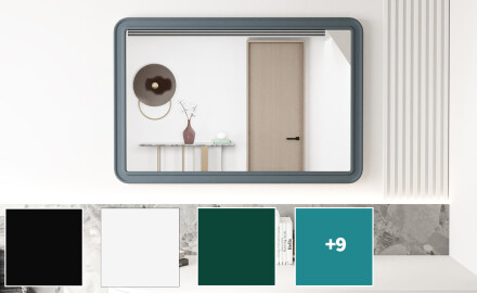 Rundat spegel med MDF-ram L299